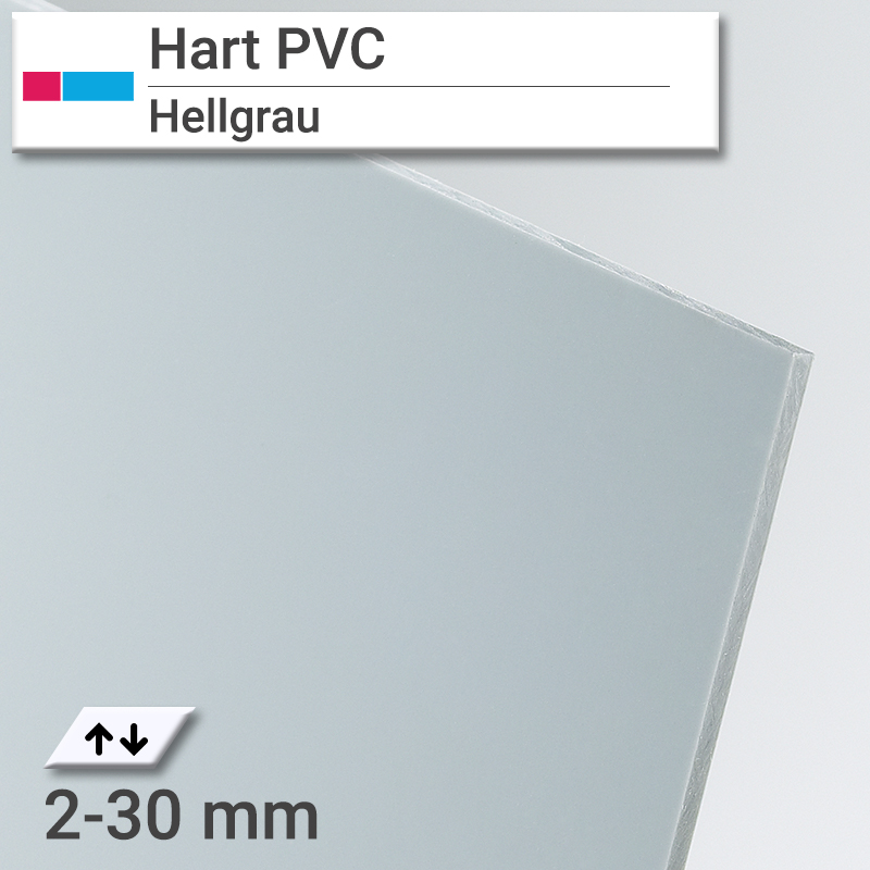 Hart PVC Kunststoffplatte hellgrau 300x200x2mm Kunststoff Platte Modellbau 