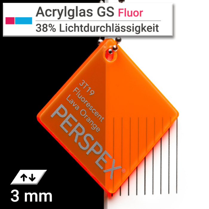 acrylglas gs orange fluoreszierend