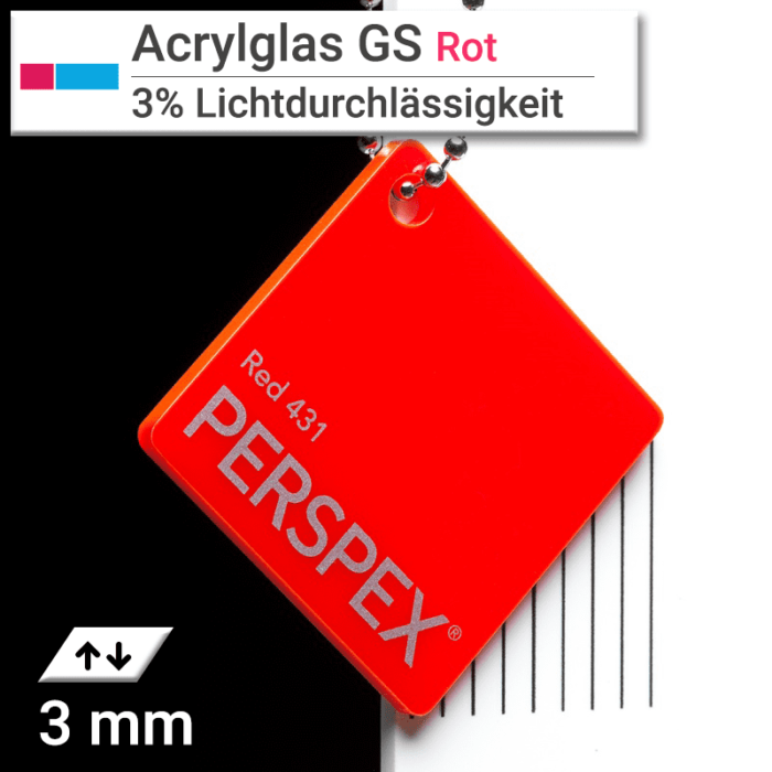 acrylglas gs rot perspex 431