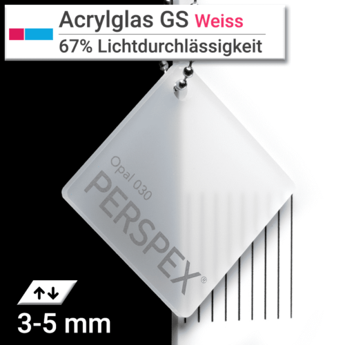 PLEXIGLAS® DEGLAS® Acrylglas XT Milchglas Opal 33 % Lichtdurchlass 2,3,4,5 mm Z 