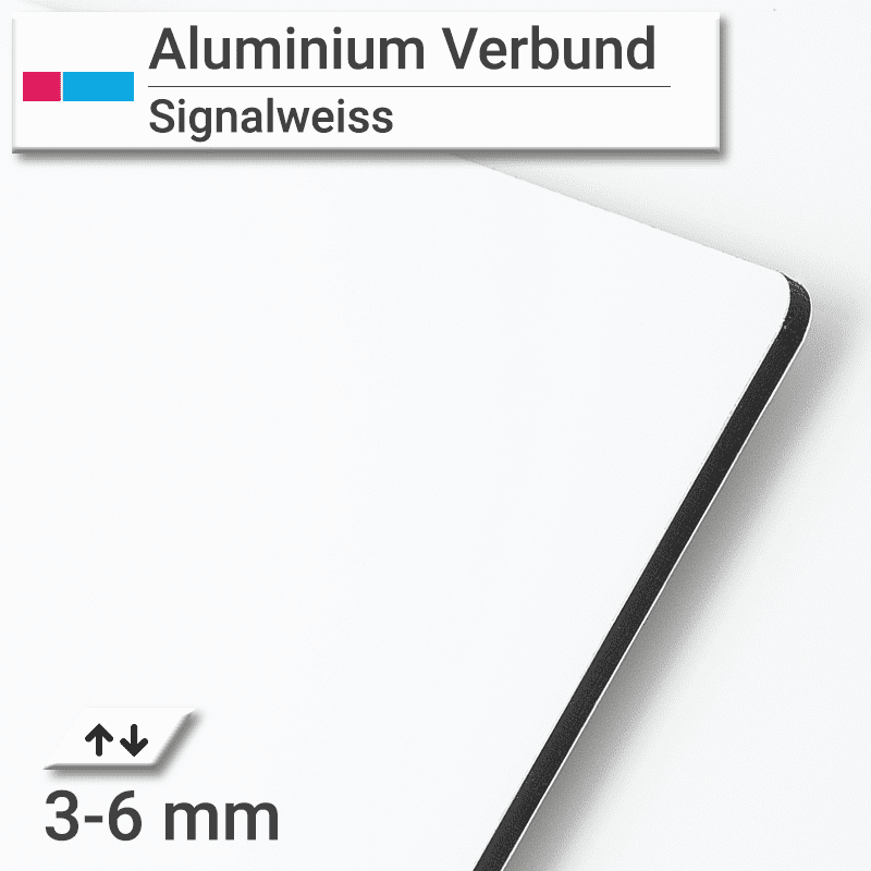 Ral 9003 Aluverbundplatte ALUCOM® weiß in 4 mm 