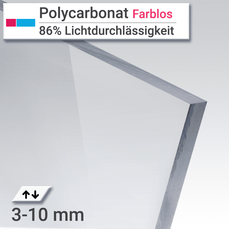 Polycarbonat UV resistent Platte klar 2050 x1250 x 6 mm 