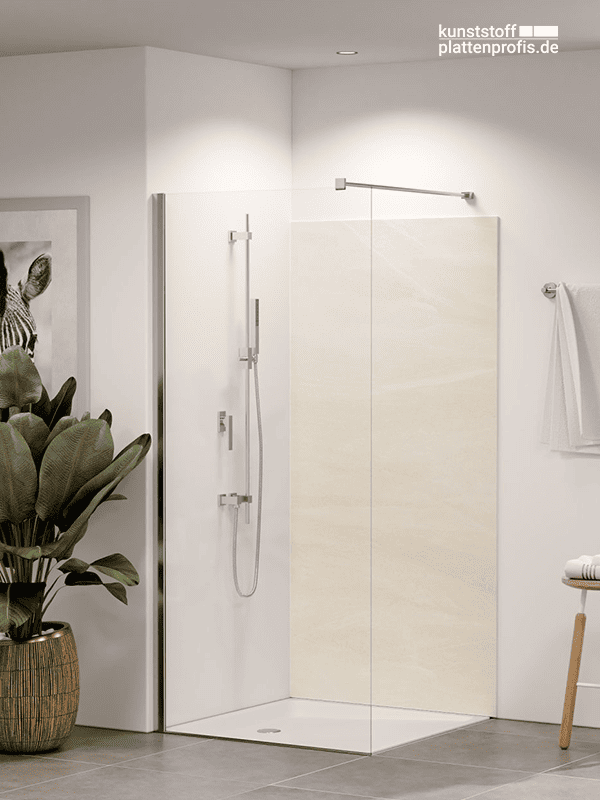 Duschrückwand Sandstein geschliffen