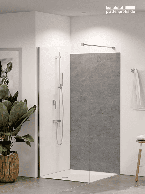 Duschrückwand Struktur dunkelgrau