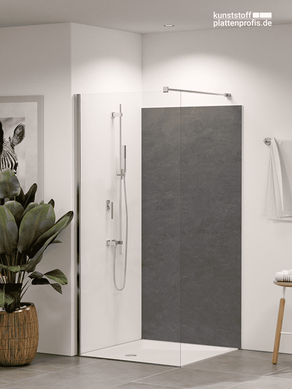 Duschrückwand Struktur anthrazit