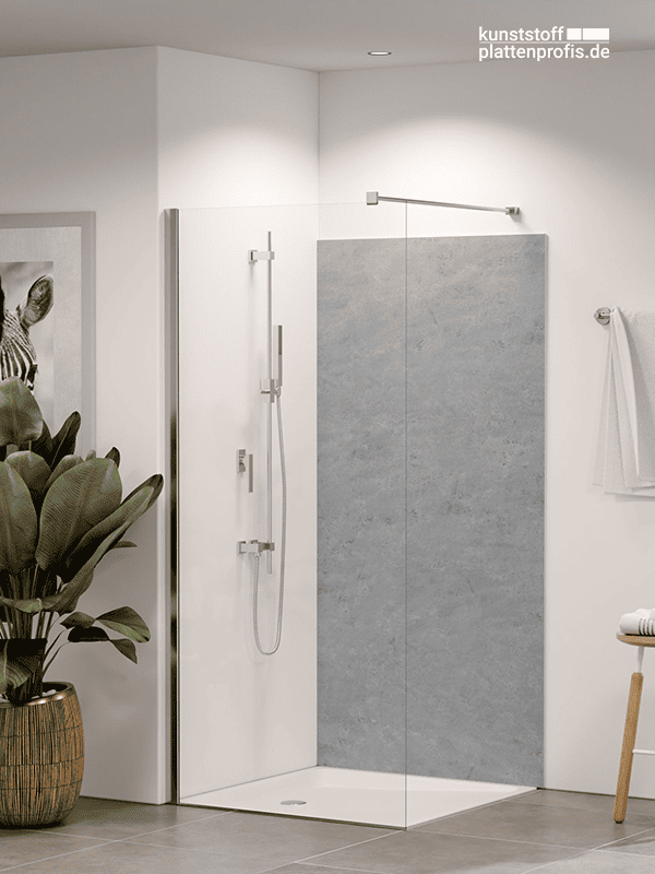 Duschrückwand Struktur Steingrau