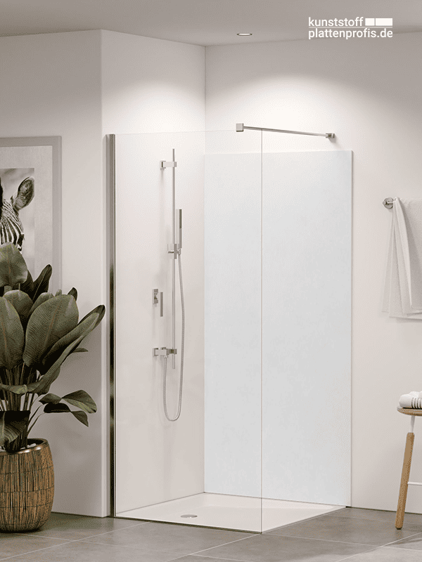 Duschrückwand Beton hell