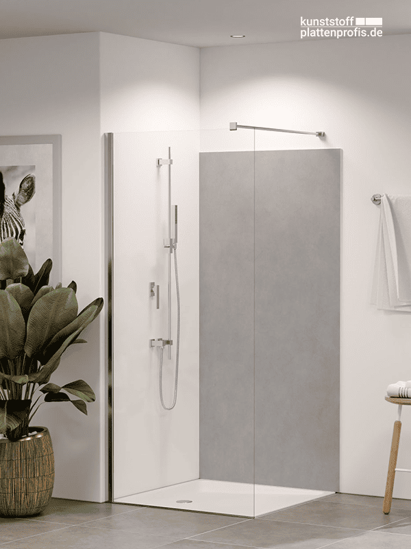 Duschrueckwand Beton dunkel