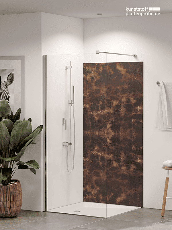 Duschrückwand Leder Vintage