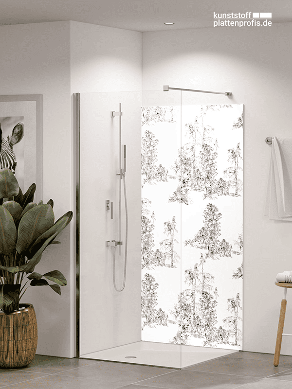 Duschrückwand Märchenwald