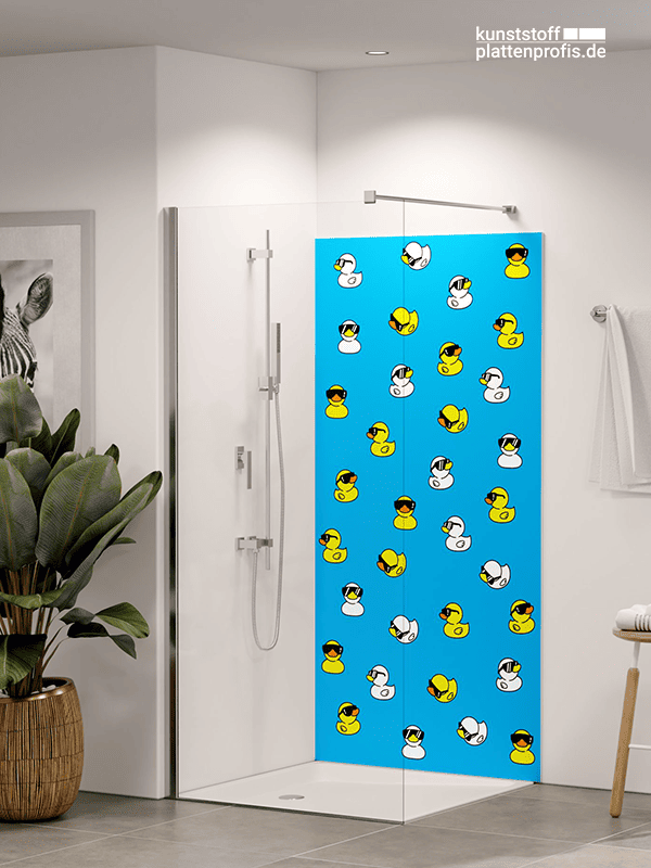 Duschrueckwand Yellow Duck